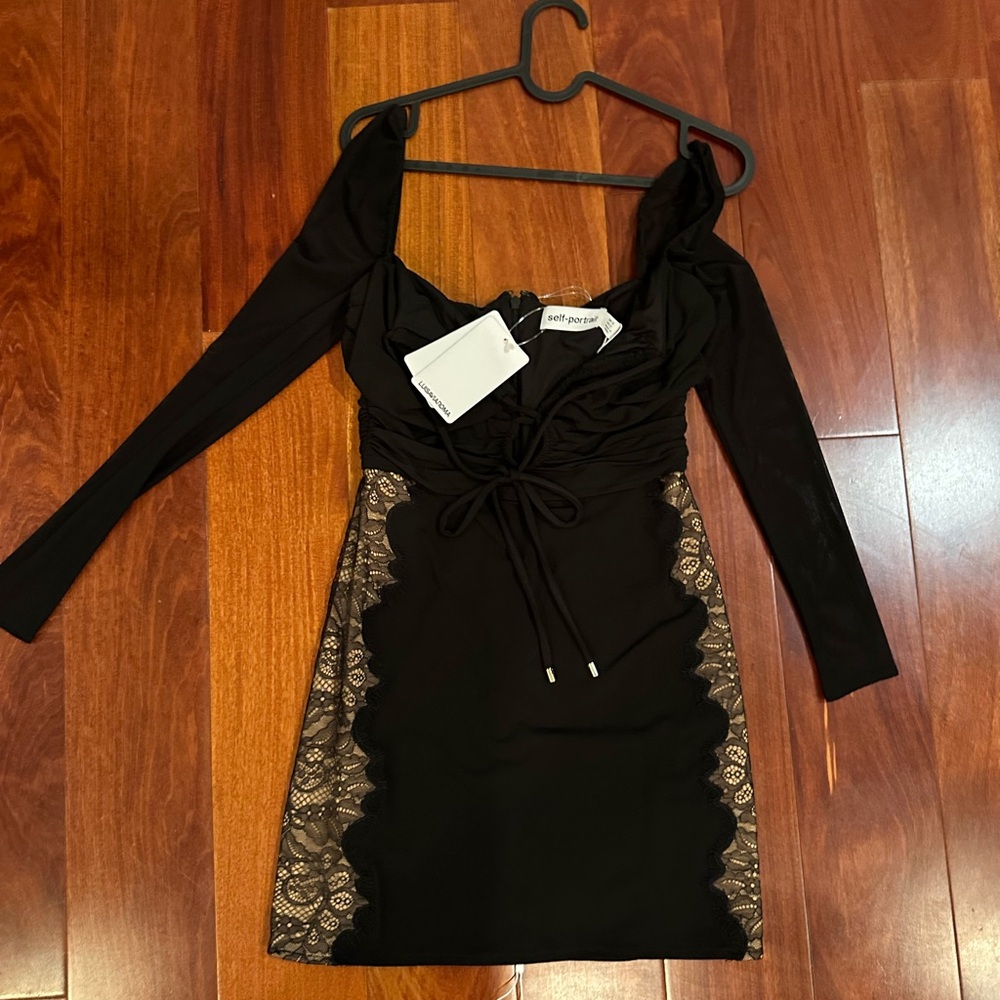 Self-Portrait Elegant Black Lace Dress